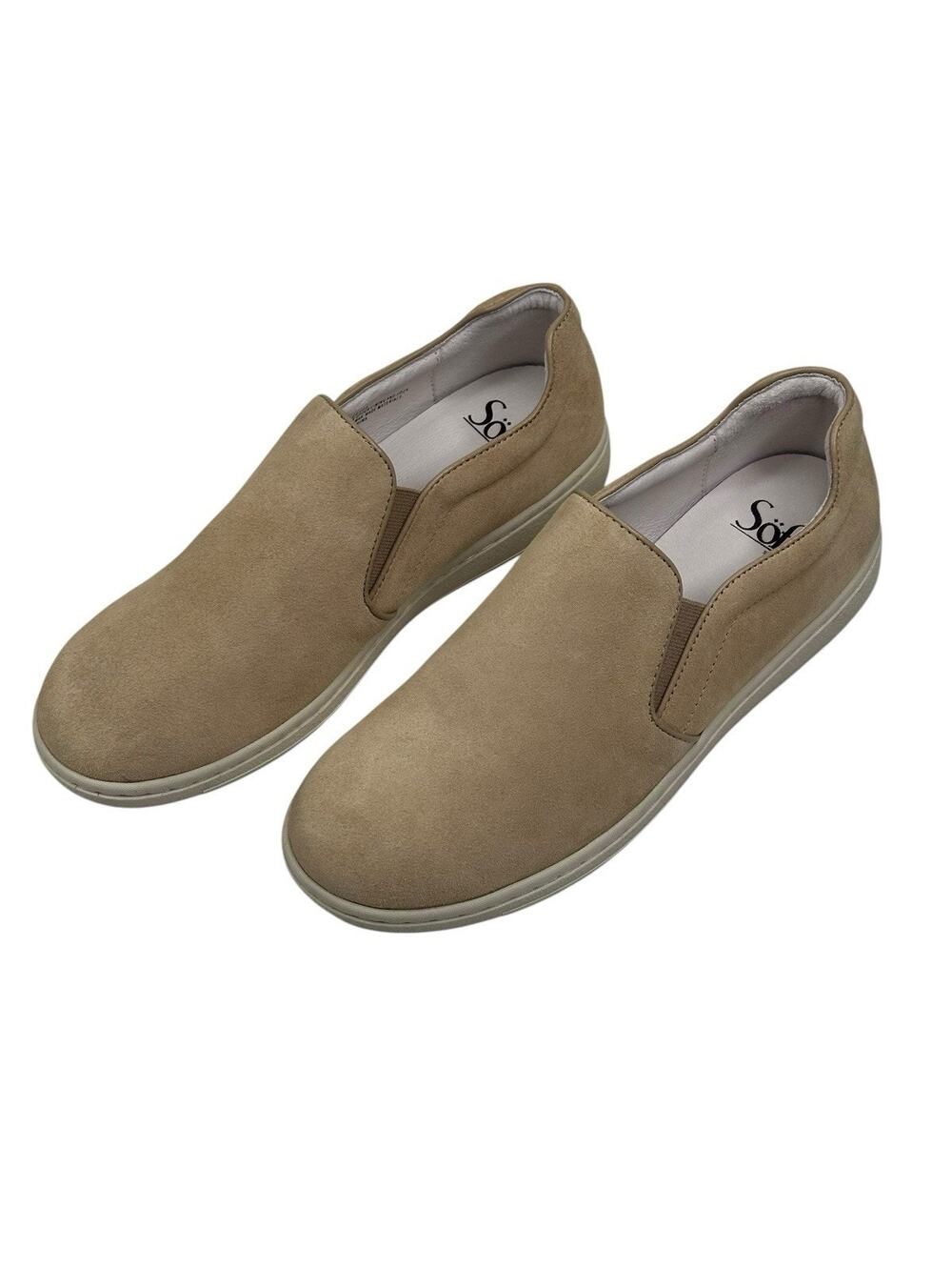 Sofft Roxie Slip On Sneaker Lenox Tan Suede Womens Size 7M New $115
